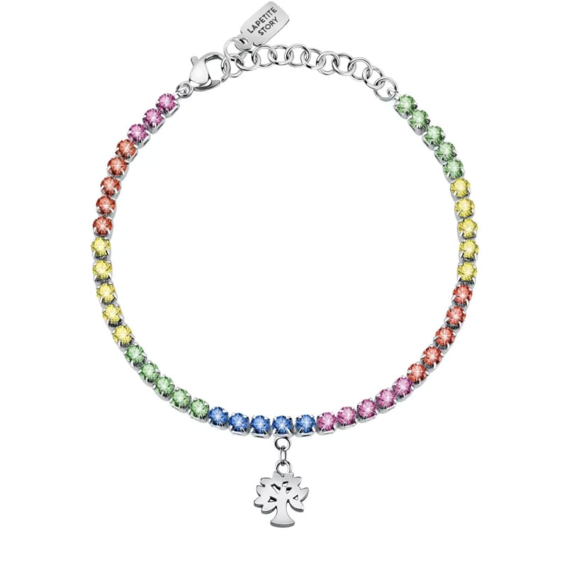 Barevný ocelový náramek s krystaly Family LPS05ARR72 La Petite Story