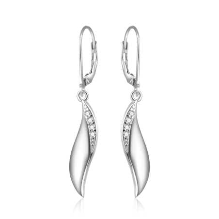 Elegantní stříbrné náušnice AGUC1858 Beneto