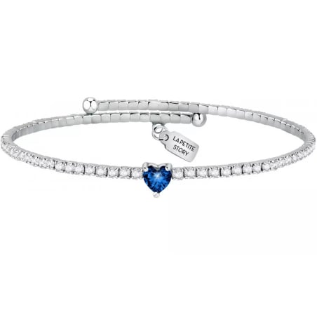 Romantický náramek s modrým srdíčkem Love LPS05ASD21 La Petite Story