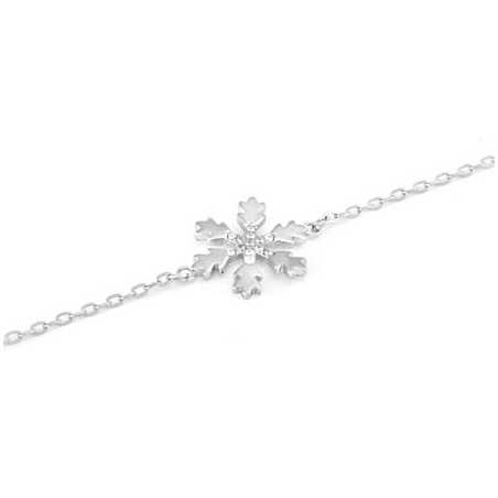 Stylový stříbrný náramek Vločka AGB638/21 Beneto
