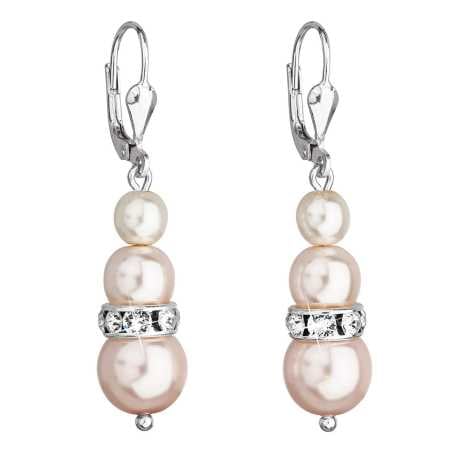Půvabné perličkové náušnice s krystaly 31150.3 Evolution Group