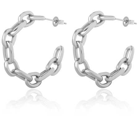 Módní ocelové náušnice kruhy Troli