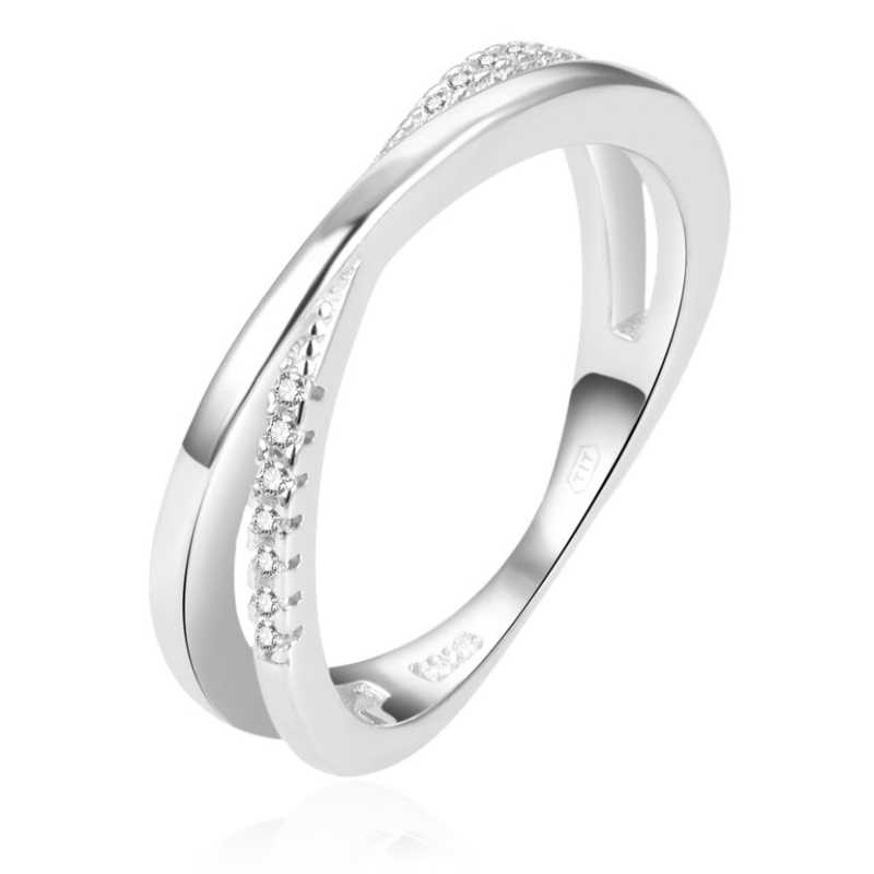Půvabný dvojitý prsten ze stříbra AGG225 Beneto / Obvod: 56 mm - 56 mm Půvabný dvojitý prsten ze stříbra AGG225 Beneto / Obvod: 56 mm - 56 mm