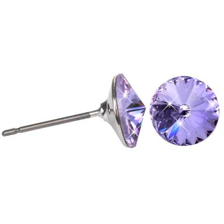 Jemné peckové náušnice Rivoli Violet Levien