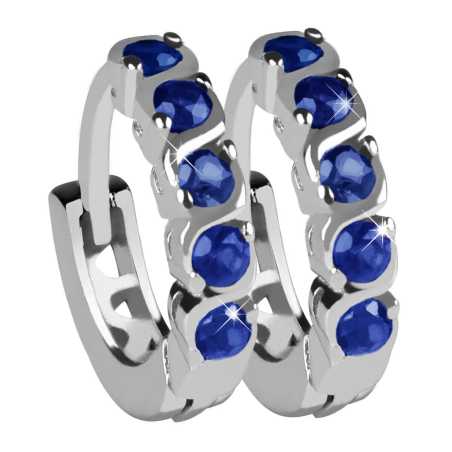 Kruhové stříbrné náušnice AGUC1207 Beneto