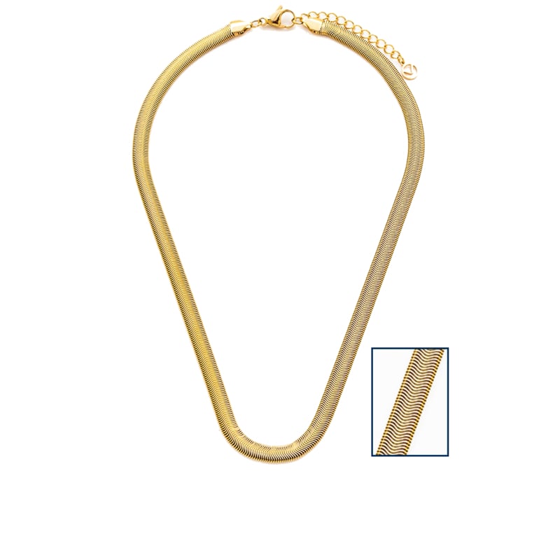 Výrazný pozlacený náhrdelník z oceli Chic 1372C01012 Viceroy Výrazný pozlacený náhrdelník z oceli Chic 1372C01012 Viceroy