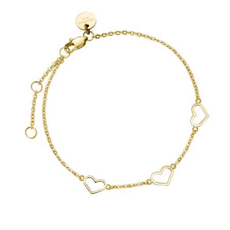 Něžný pozlacený náramek se srdíčky Toccombo JBTHG-J537 Rosefield