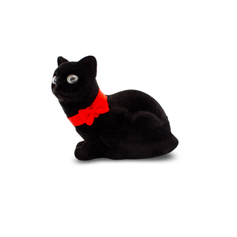 Semišová dárková krabička Kočka KDET8-B Beneto Exclusive