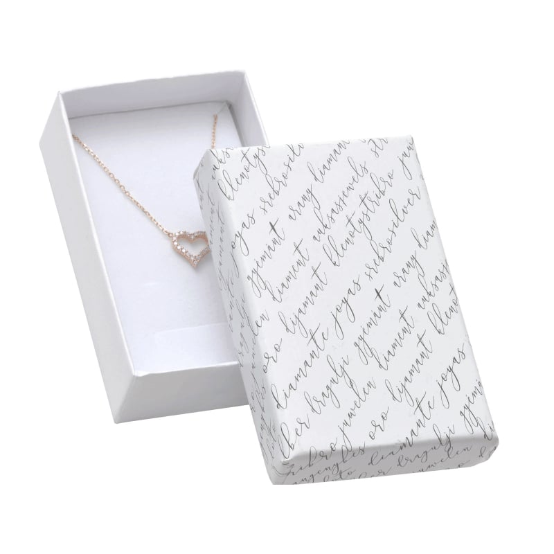 Bílá dárková krabička na soupravu šperků JK-6/A1 Jk Box Bílá dárková krabička na soupravu šperků JK-6/A1 Jk Box