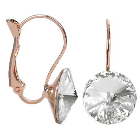 Bronzové náušnice s krystaly Rivoli Crystal Levien