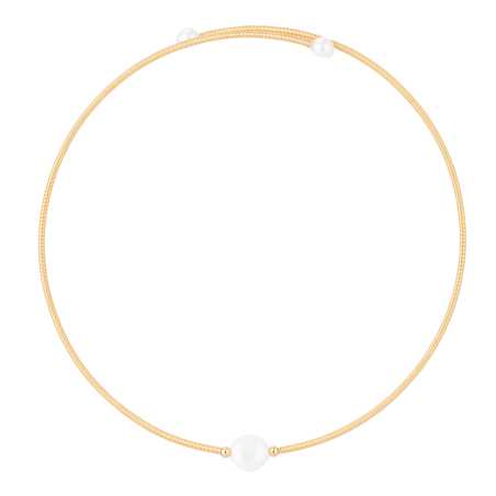 Půvabný otevřený náhrdelník s přírodními perlami Troli