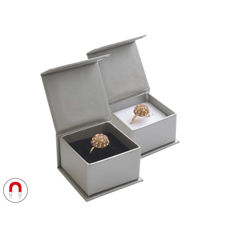 Šedá dárková krabička na prsten nebo náušnice VG-3/AG Jk Box