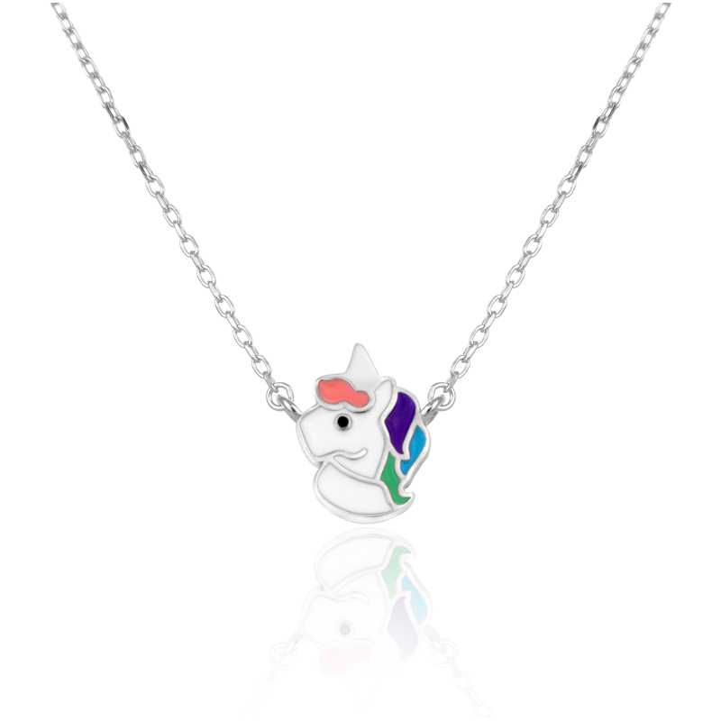 Překrásný stříbrný náhrdelník Jednorožec AGS1339/40D Beneto Překrásný stříbrný náhrdelník Jednorožec AGS1339/40D Beneto