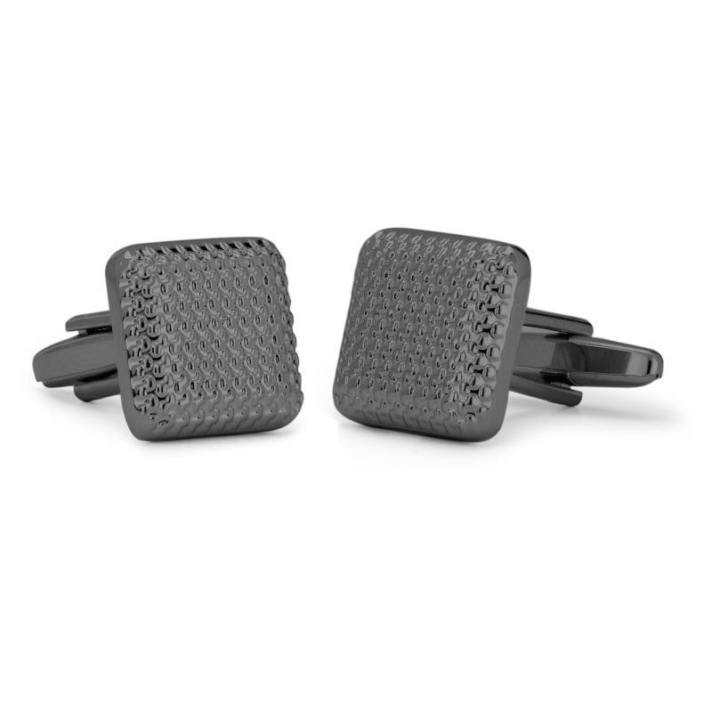 Moderní černé manžetové knoflíčky Troli