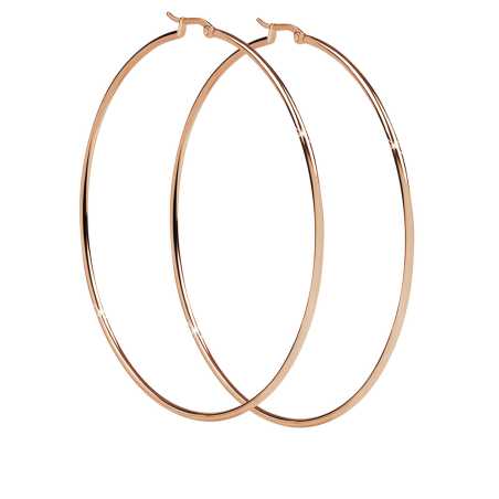 Nadčasové bronzové náušnice kruhy Troli / Průměr: 8 cm