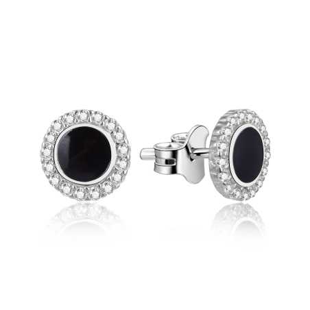 Třpytivé stříbrné náušnice TAGUP1629 Beneto