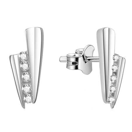 Třpytivé stříbrné náušnice AGUP1435 Beneto