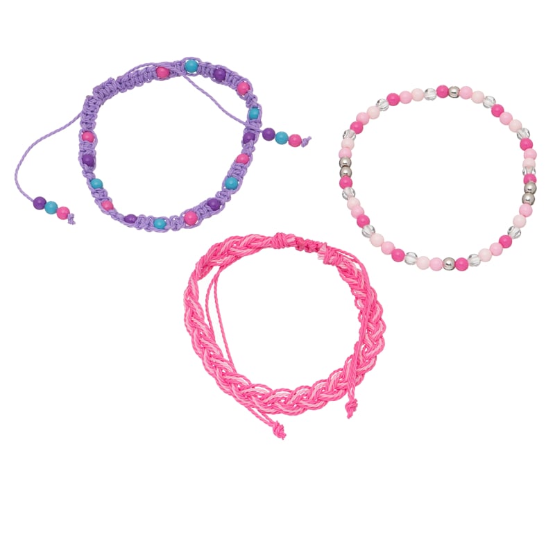 Souprava náramků pro dívky růžová/fialová (3 ks) Troli Souprava náramků pro dívky růžová/fialová (3 ks) Troli
