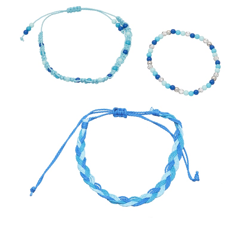 Modrá souprava náramků pro děti (3 ks) Troli Modrá souprava náramků pro děti (3 ks) Troli