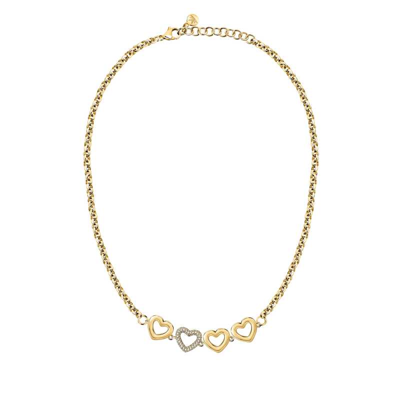 Půvabný pozlacený náhrdelník se srdíčky Bagliori SAVO23 Morellato Půvabný pozlacený náhrdelník se srdíčky Bagliori SAVO23 Morellato