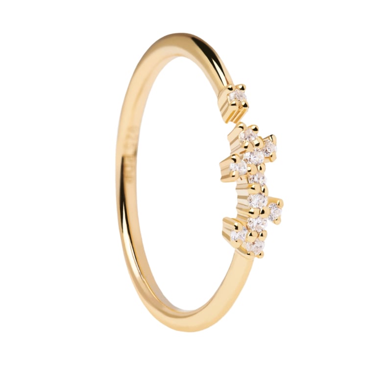 Otevřený pozlacený prsten se zirkony PRINCE AN01-672 Pdpaola / Obvod: 50 mm - 50 mm Otevřený pozlacený prsten se zirkony PRINCE AN01-672 Pdpaola / Obvod: 50 mm - 50 mm