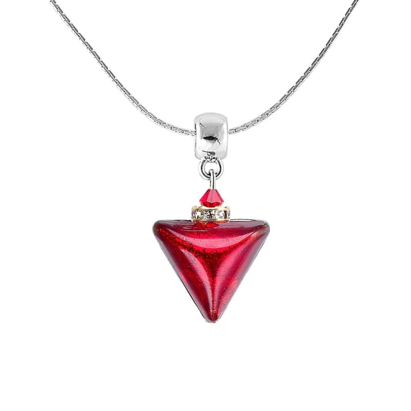 Svůdný náhrdelník Red Triangle s 24karátovým zlatem v perle Lampglas NTA4 Lampglas