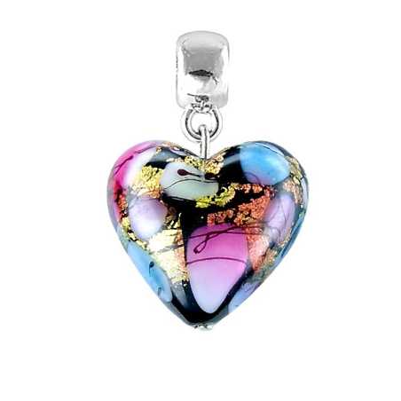 Nepřehlédnutelný přívěsek Crazy Love s 24karátovým zlatem v perle Lampglas S21 Lampglas