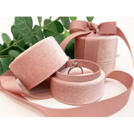 Růžová dárková krabička na prsten se stužkou LTR-3/P/A5 Jk Box