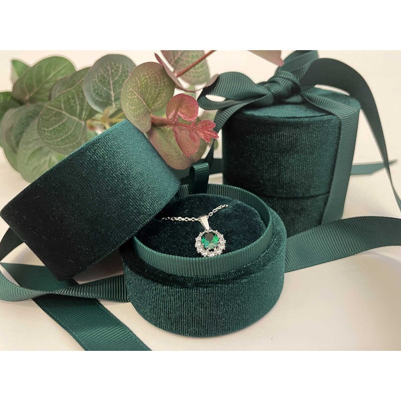 Smaragdová dárková krabička na řetízek se stužkou LTR-3/S/A19 Jk Box