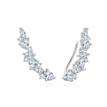 Okouzlující podélné náušnice s čirými zirkony AGUP3299W Beneto