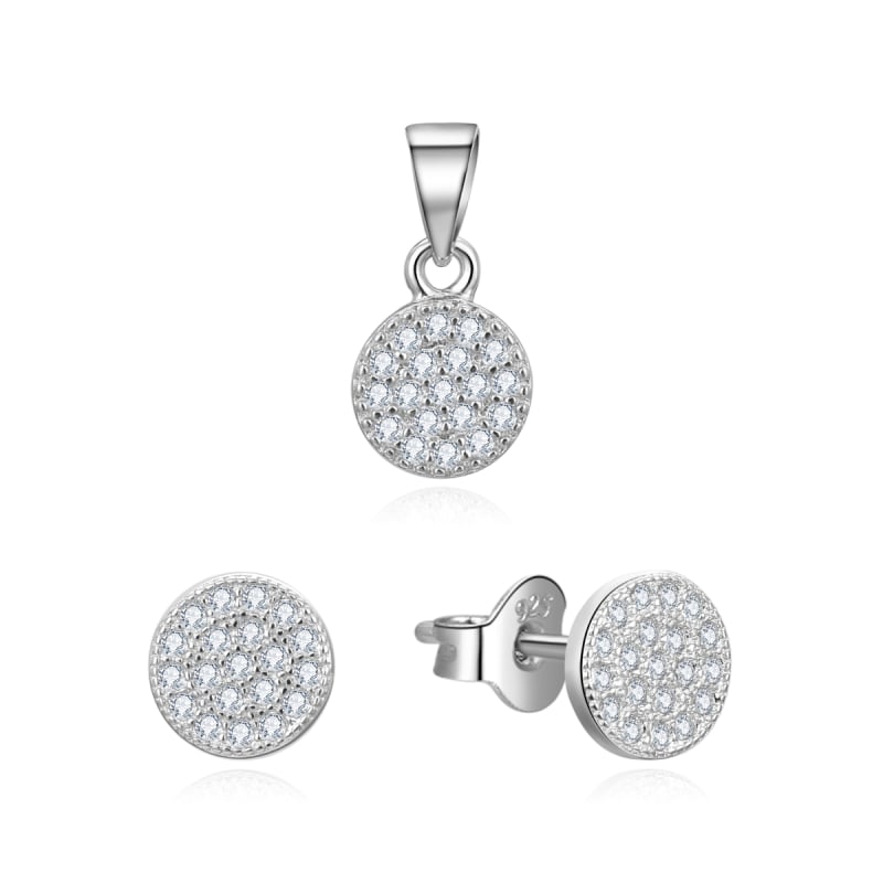 Blýštivá souprava šperků se zirkony AGSET358 (přívěsek, náušnice) Beneto