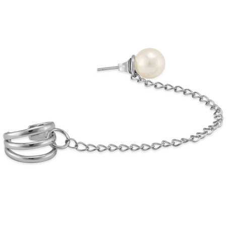 Moderní single náušnice 2v1 VBE6013S-PET Troli