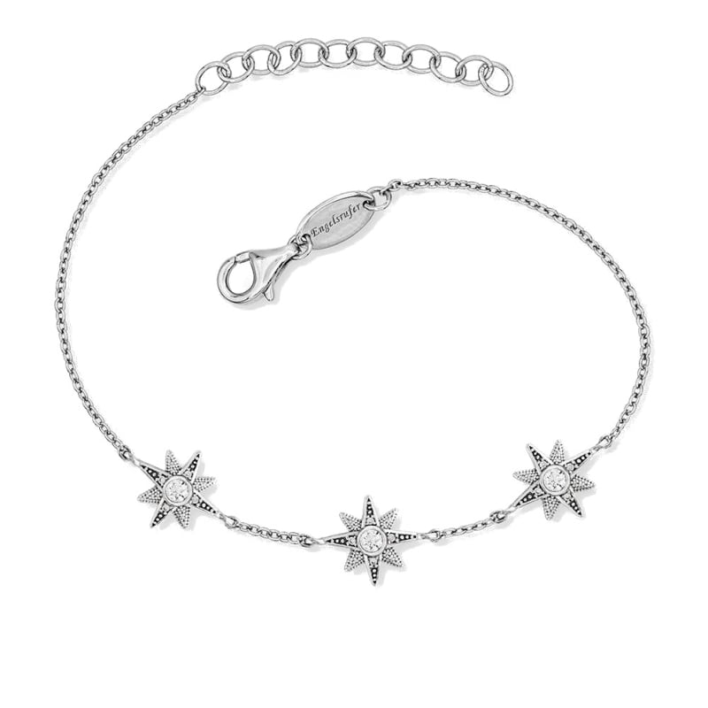 Půvabný stříbrný náramek s kubickými zirkony ERB-NSTAR-ZI Engelsrufer