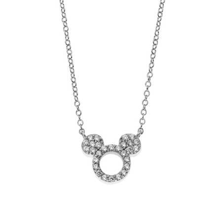 Třpytivý stříbrný náhrdelník Mickey Mouse N901464RZWL-18 Disney