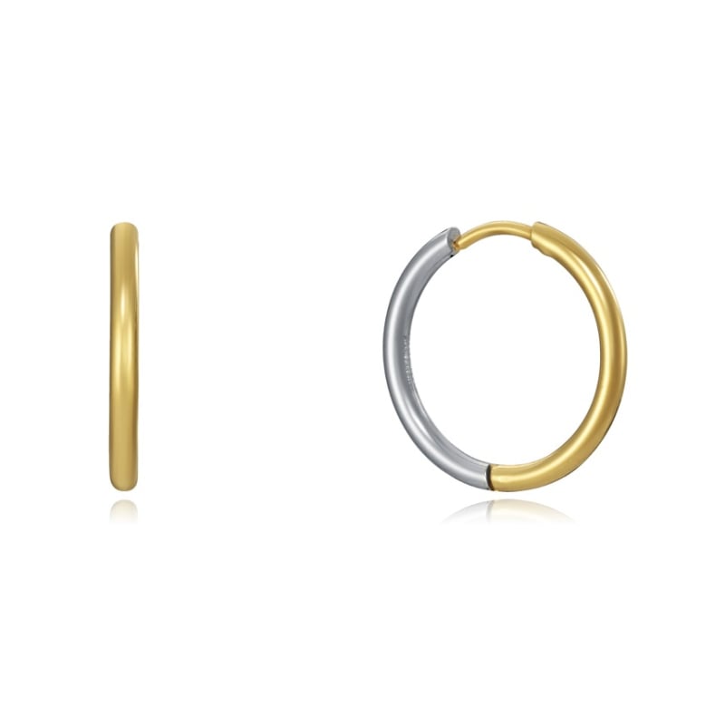 Nadčasové bicolor kruhové náušnice Air 75316E01012 Viceroy / Průměr: 3 cm