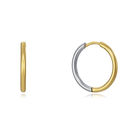 Nadčasové bicolor kruhové náušnice Air 75316E01012 Viceroy / Průměr: 3 cm