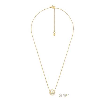 Pozlacená souprava stříbrných šperků MKC1260AN710 (náhrdelník, náušnice) Michael Kors