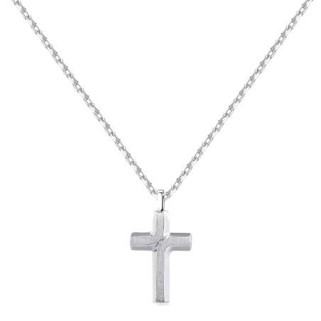 Stylový ocelový náhrdelník s křížkem Backliner BBC04 Brosway