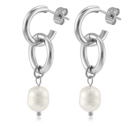 Slušivé ocelové náušnice s perlami VAAJDE201463S Troli