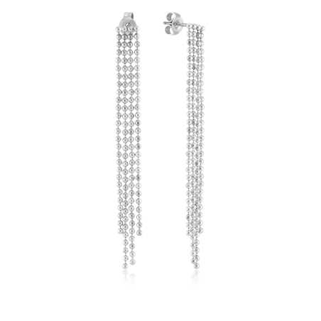 Půvabné dlouhé ocelové náušnice VAAXF558S Troli