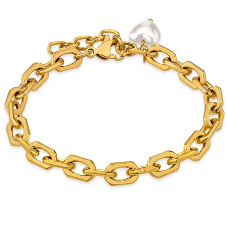 Elegantní pozlacený náramek s perlou Troli