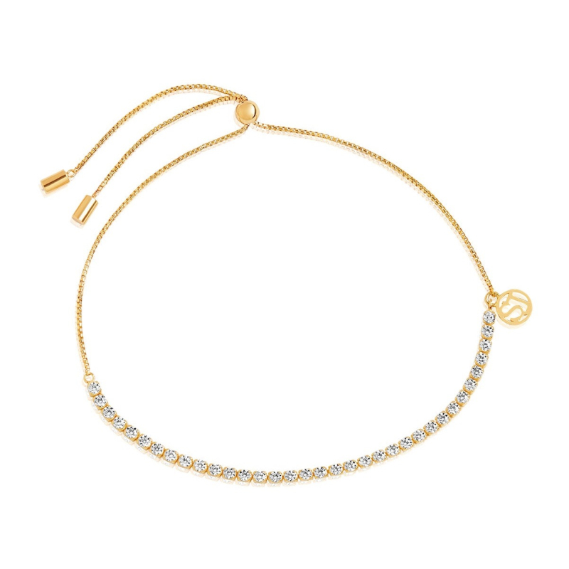 Okouzlující pozlacený náramek s kubickými zirkony Ellera SJ-B42032-CZ-SG Sif Jakobs