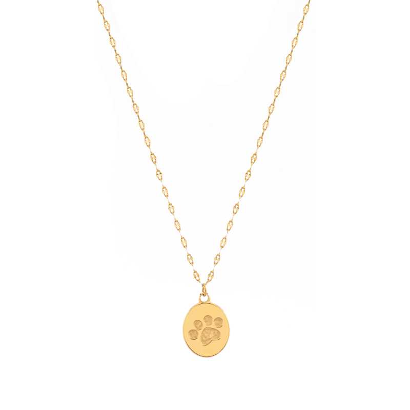 Hravý pozlacený náhrdelník Tlapka VABQJN038G (řetízek, přívěsek) Troli Hravý pozlacený náhrdelník Tlapka VABQJN038G (řetízek, přívěsek) Troli