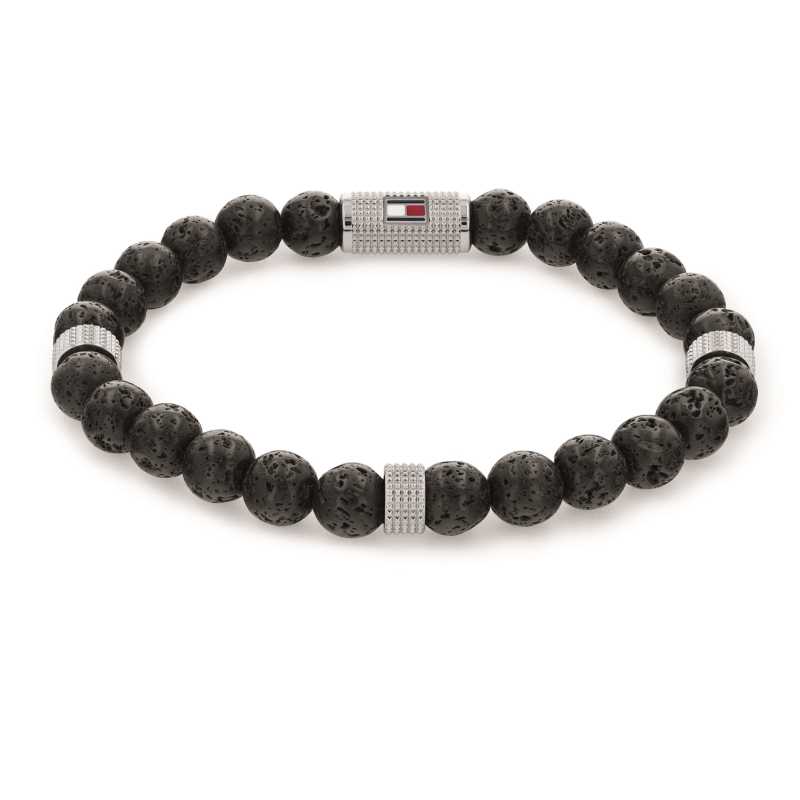 Černý korálkový náramek z lávového kamene 2790435 Tommy Hilfiger Černý korálkový náramek z lávového kamene 2790435 Tommy Hilfiger