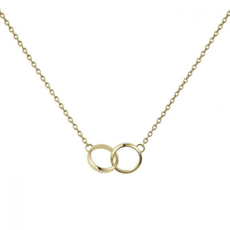 Krásný pozlacený náhrdelník s krystaly Classic Lumine DW00400353 Daniel Wellington