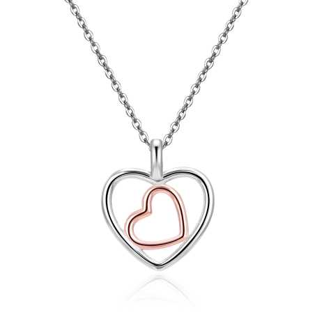 Nádherný stříbrný náhrdelník Srdce AGS1535/47 Beneto