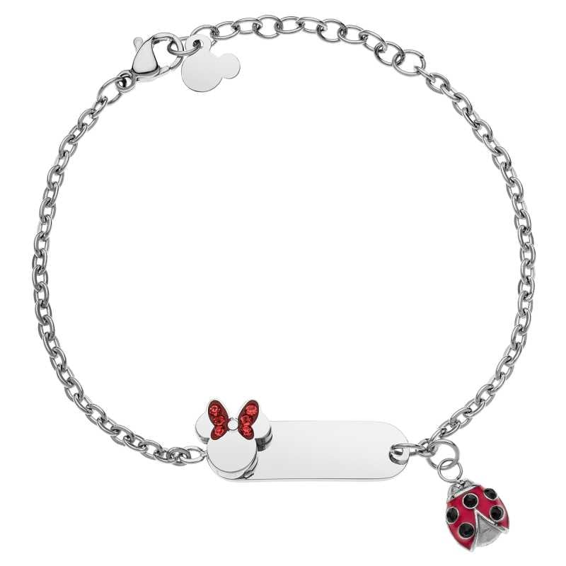 Půvabný ocelový náramek s přívěsky Minnie Mouse B600623RRL-55.CS Disney