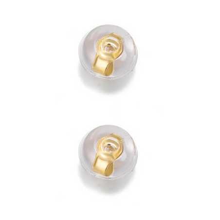 Uzávěr na náušnice / 2 páry Silicone Gold Troli