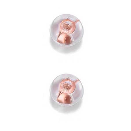 Uzávěr na náušnice / 2 páry Silicone Rose Gold Troli