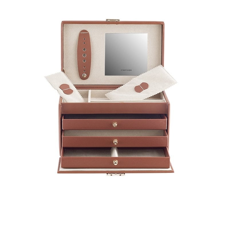 Moderní hnědá šperkovnice Cordoba 26217-3 Friedrich Lederwaren Moderní hnědá šperkovnice Cordoba 26217-3 Friedrich Lederwaren